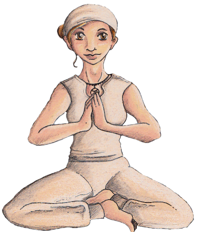 Yogini Illustration Namaste